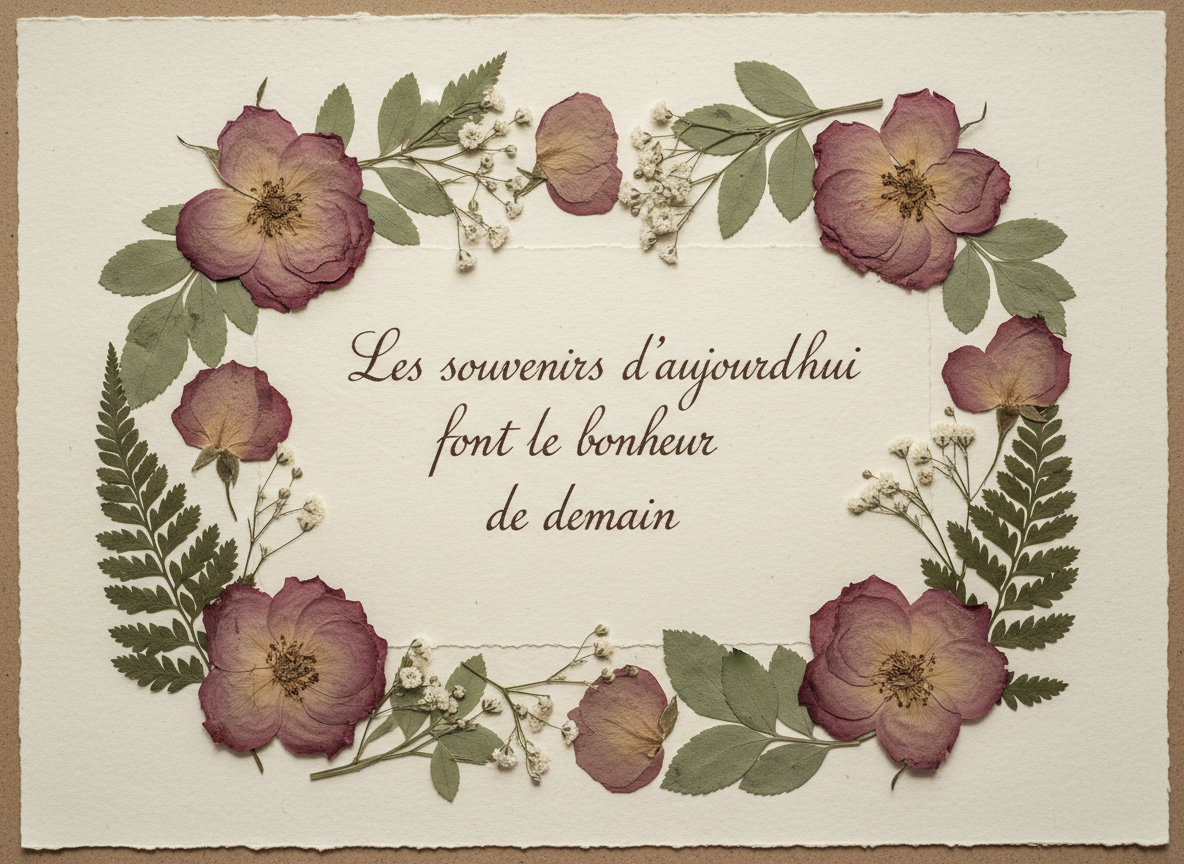 Carte manuscrite : Les souvenirs d'aujourd'hui font le bonheur de demain